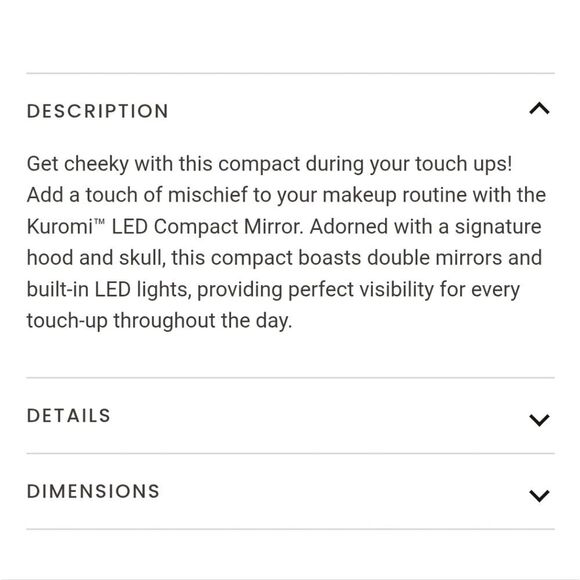 Impressions X Kuromi LED Compact Mirror - Picture 8 of 13